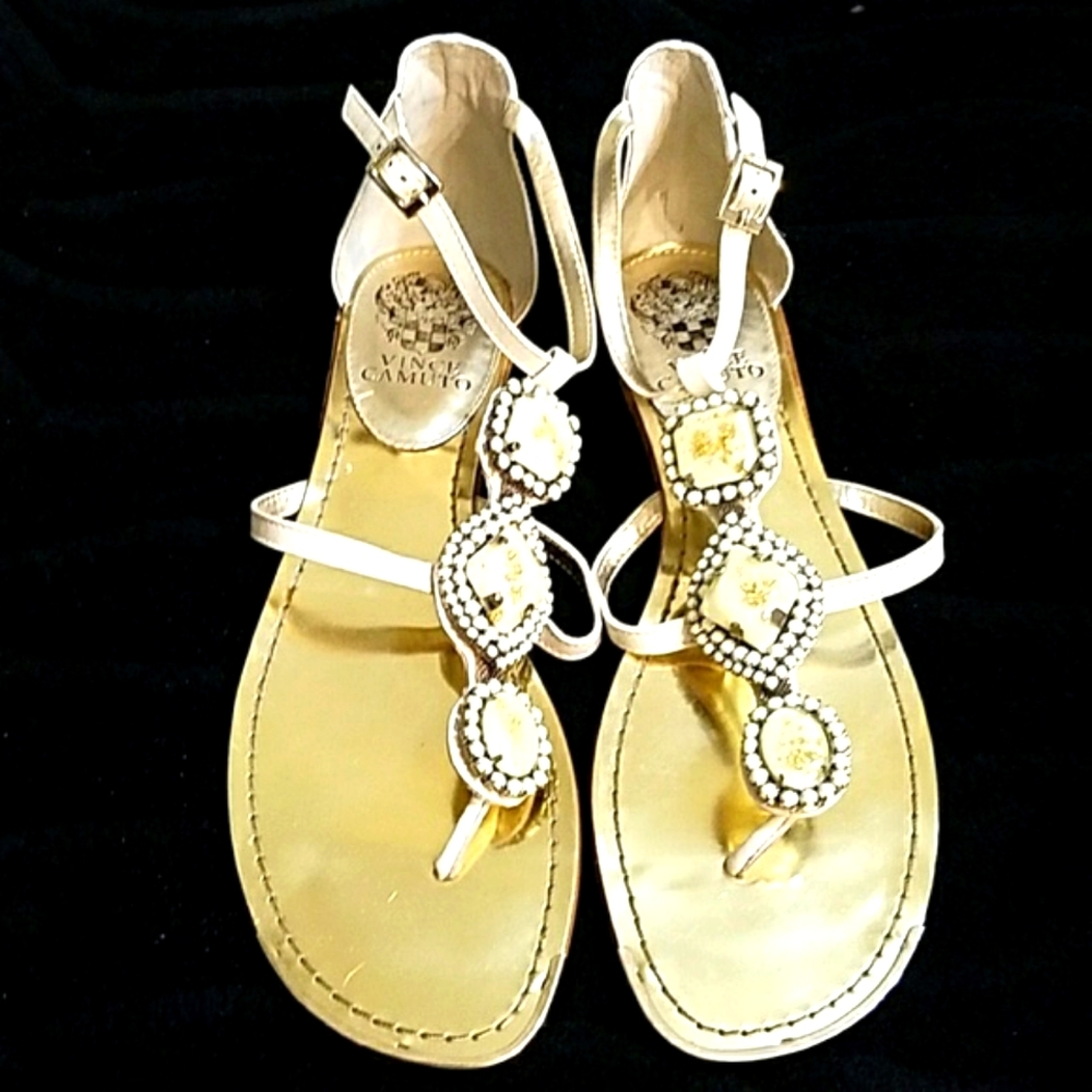 Vince Camuto leather embellished sandals